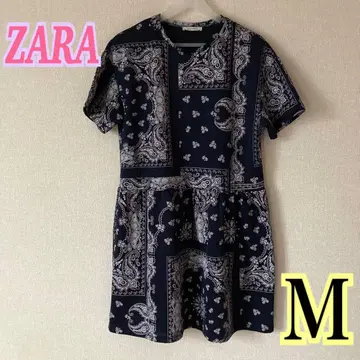ZARA TRAFALUC 페이즐리 원피스 튜닉 반다나 패턴 M