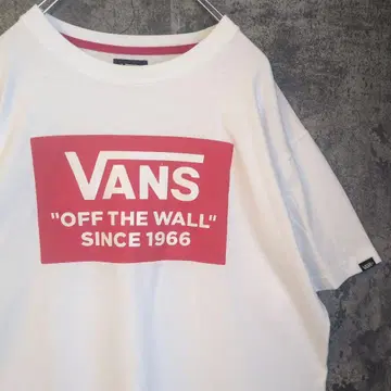 VANS 빅 로고 T셔츠 로고 테이프 클래식 디자인 빅 루즈 스케이터