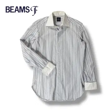 [새상품급] BEAMS 코튼 클레릭 긴팔 셔츠 141/2 37cm