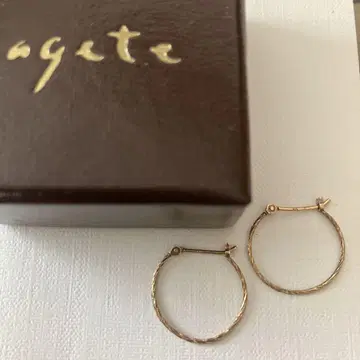 agate 아가트 후프 귀걸이 K10