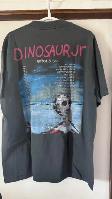 DINOSAUR JR 투어 그래픽 티셔츠 그레이