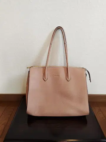 FURLA 핑크 가죽 토트백