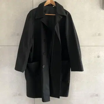 유니클로 블록테크 코트 블랙 L