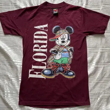 미키 FLORIDA 90년대 디즈니 캐릭터 티셔츠