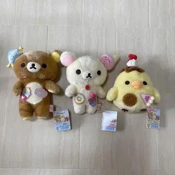 모아모아 봉제인형 이상한 놀이공원 리락쿠마 코리락쿠마 키이로이토리 3종