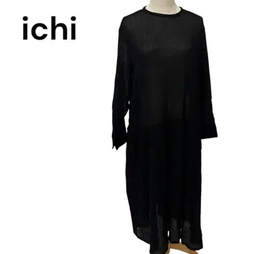 ichi 블랙 롱 슬리브 원피스 택 포함 미사용 새상품 시어 블랙