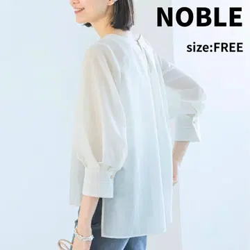 NOBLE 7부 소매 쉬폰 블라우스 FREE