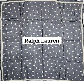 Ralph Lauren 스카프 대형 쉬폰 물방울 도트 네이비