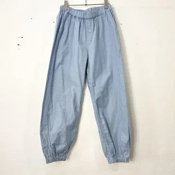 Y112) NARU 썸머 무라 데님 조거 팬츠 색스 블루