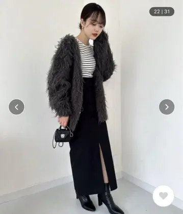 백 리본 펜슬 스커트