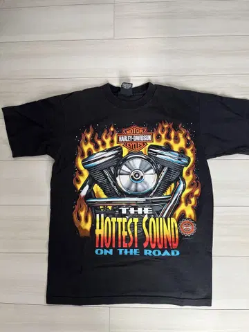 Harley-Davidson 프레임 디자인 티셔츠 엔진