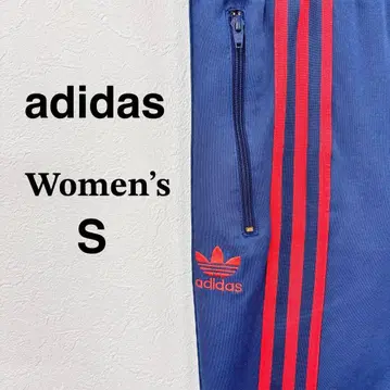 아디다스 오리지널 저지 팬츠 여성용 S 네이비 계열 자수 로고