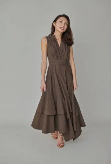 L'or volume shirt dress [ L'AUBE BLANC ]