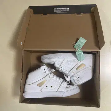 DC 하이컷 스니커즈 25cm 화이트