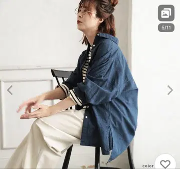 서울베리 네이비 오버 사이즈 셔츠