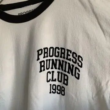 PROGRESS RUNNING CLUB 반팔 링거 T셔츠