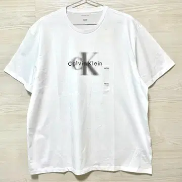 캘빈클라인 진 티셔츠 XXL 반팔 프린트 코튼 화이트
