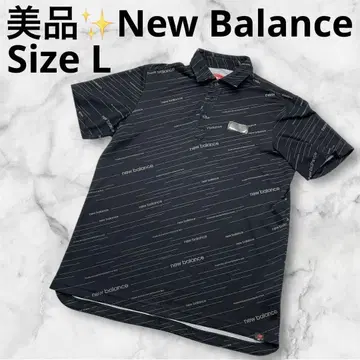 새상품급 New Balance 골프 블랙 스트라이프 피케 셔츠 L