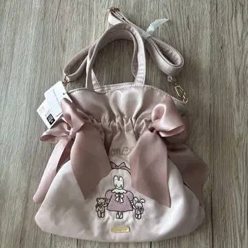 메종 드 플뢰르 마론 크림 더블 리본 2way 토트 산리오