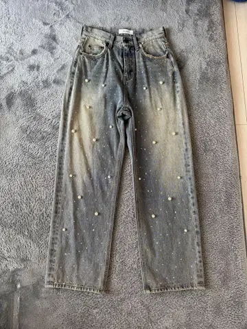 ACLENT 펄 큐빅 빈티지 청바지