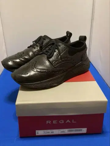 REGAL 52YR AH 가죽 스니커즈 24.5cm 블랙