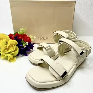 [미사용품] 파니에 스포츠 샌들 스트랩 아이보리 PANIER