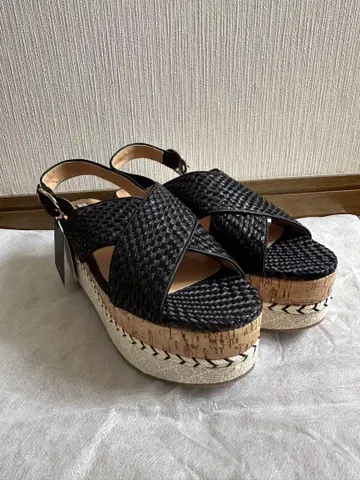 새상품 ZARA 플랫폼 통굽 샌들 37 moussy SLY