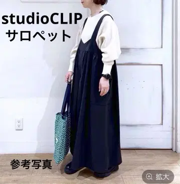 [ 새상품급 ] studio clip 웜 개더 살로펫 블랙