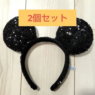 디즈니 머리띠 스팽글 미키 블랙 완판템