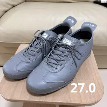 오니츠카타이거 멕시코 66 그레이 가죽 스니커즈 27.0