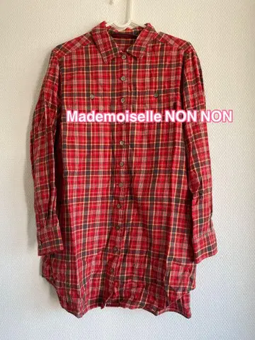 [새상품급] Mademoiselle NON NON 체크 셔츠