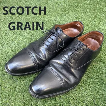 SCOTCH GRAIN 스트레이트 팁 가죽 신발 26.5cm 블랙