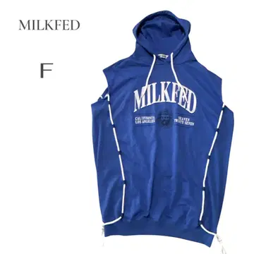 [밀크페드] MILKFED 후드 부착 슬리브리스 후드티 오버 사이즈