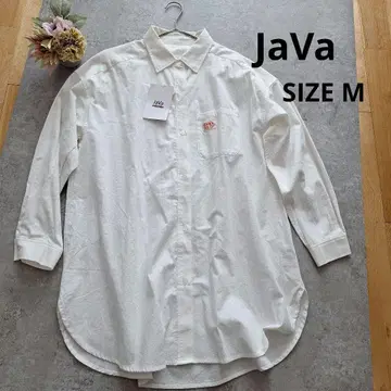 [택 포함 새상품] JaVa 긴팔 셔츠 화이트 면 100% M 사이즈