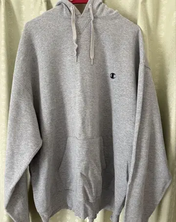 Champion 그레이 후드 부착 후드티 XXL