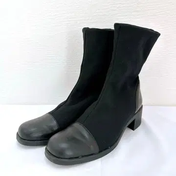 새상품급 스트레치 숏부츠 블랙 23.5cm 일본제