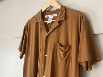 EEL Hanabi shirts M 오렌지 반팔 셔츠 레이온