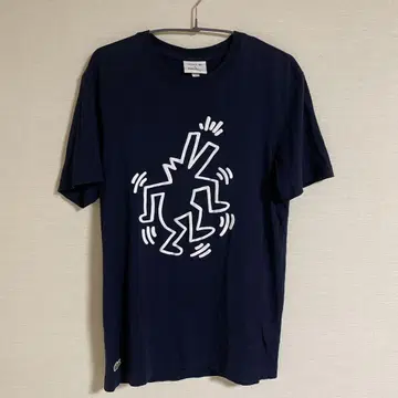 LACOSTE x Keith Haring 네이비 티셔츠 US S 사이즈