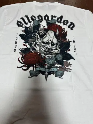 ellegarden 해골 디자인 티셔츠 XXL