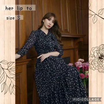 [ herlipto ] Autumn Floral Chiffon Dress