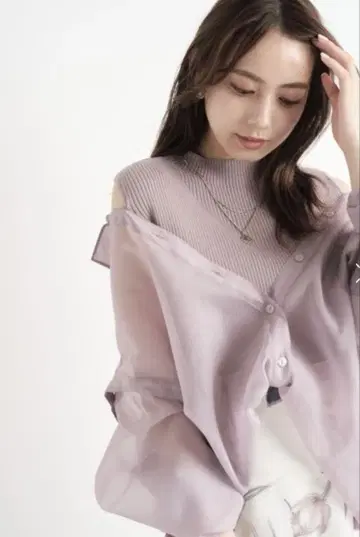 마이 스트라다 시어 셔츠 앙상블 핑크