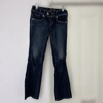 SOMETHING EDWIN 다크 블루 플레어 데님 팬츠 S