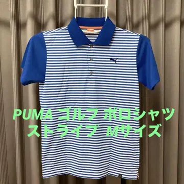푸마 PUMA 피케 셔츠 스트라이프 골프 M 사이즈