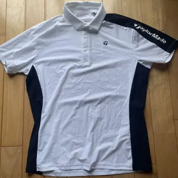 TaylorMade 골프 셔츠 L 사이즈 화이트/네이비