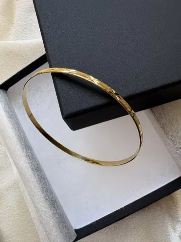 10K Yellow Gold 스타 뱅글