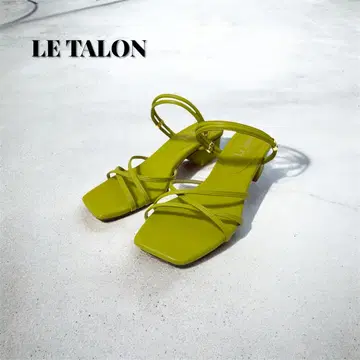 새상품급 LeTalon 르탈론 샌들 스퀘어 라이트 그린 2way