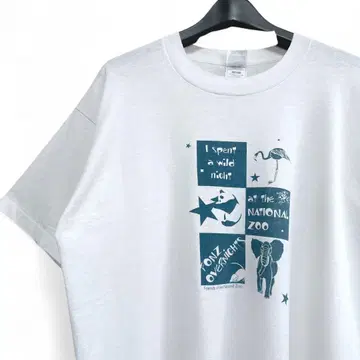 구제 의류 90s 아트 애니멀 USA 티셔츠 VINTAGE A6
