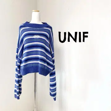 unif 유니프 니트 보더 y2k 긴팔