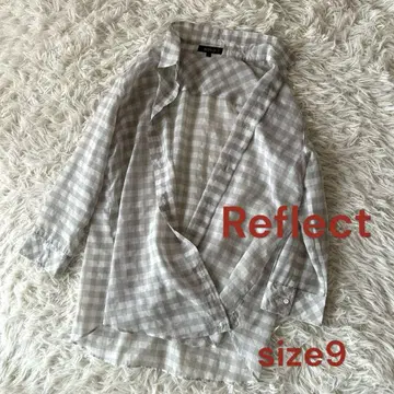 새상품급 리플렉트 2way 깅엄 체크 시어 셔츠 카슈쿨
