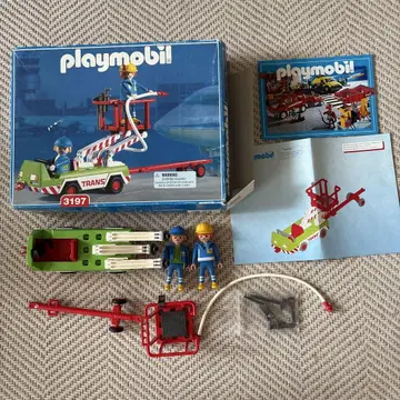단종 레어 playmobil 플레이모빌 3197 에어포트 공항 작업차